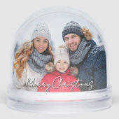 Frohe Weihnachten Vollzeit 2 Fotos Schneekugeln (Vorderseite)