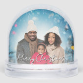 Frohe Weihnachten Vollzeit 2 Fotos Schneekugeln (Rückseite)