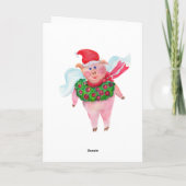 Frohe Weihnachten vom fliegenden Weihnachtsmann (Rückseite)