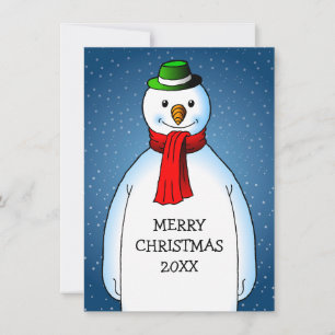 Frohe Weihnachten vom glücklichen Schneemann