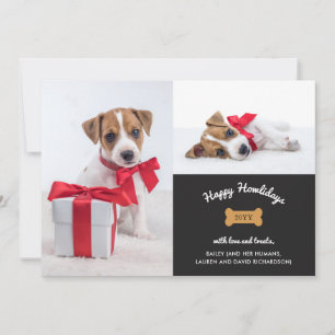 Frohe Weihnachten vom Hund Charcoal Foto Grid