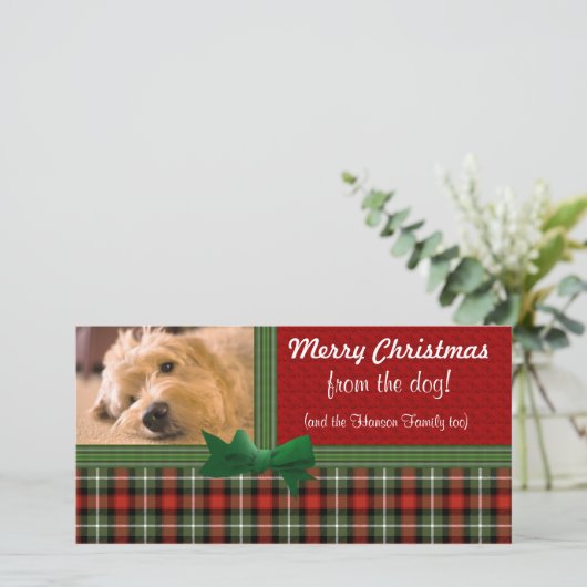 Frohe Weihnachten vom Hund Custom (Stehend Vorderseite)