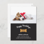 Frohe Weihnachten vom Hund | Kohle mit Foto (Vorne/Hinten)