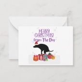 Frohe Weihnachten vom Hund Mitteilungskarte (Rückseite)