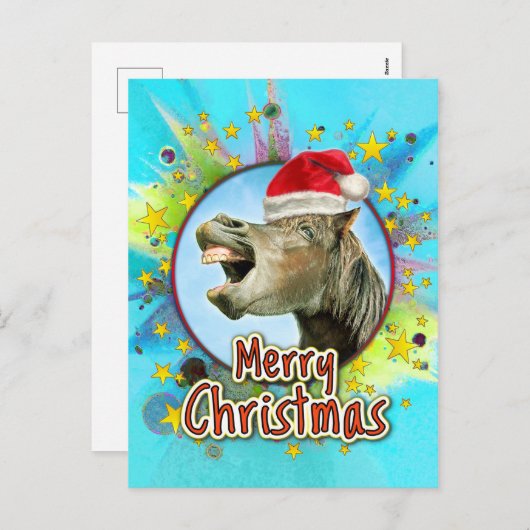 Frohe Weihnachten vom lachenden Pferd (Vorne/Hinten)