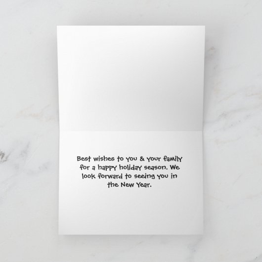 Frohe Weihnachten vom Mädchenservice (Innenseite)