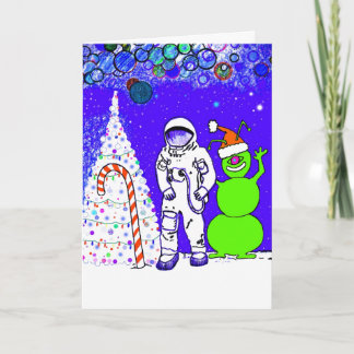 Frohe Weihnachten vom Mond! Karte