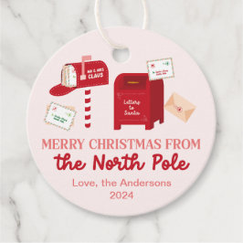 Frohe Weihnachten vom Nordpol Personalisiert Geschenkanhänger