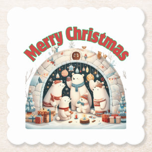 Frohe Weihnachten vom Nordpol Untersetzer