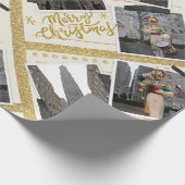 Frohe Weihnachten vom Rockefeller Plaza in NYC Geschenkpapier (Ecke)