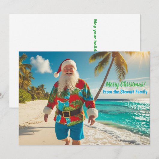 Frohe Weihnachten vom Strand (Vorne/Hinten)