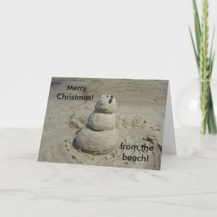 Frohe Weihnachten!, vom Strand! Feiertagskarte