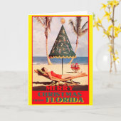 Frohe Weihnachten vom Strand Karte (Gelbe Blume)