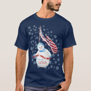 Frohe Weihnachten vom USAsnowman-T - Shirt