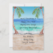 Frohe Weihnachten vom warmen Klima Santa Snowman (Rückseite)