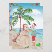 Frohe Weihnachten vom warmen Klima Santa Snowman (Vorne/Hinten)