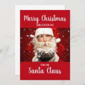 Frohe Weihnachten vom Weihnachtsmann ADD NAME (Vorne/Hinten)