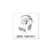 Frohe Weihnachten vom Weihnachtsmann Gummistempel (Prägung)