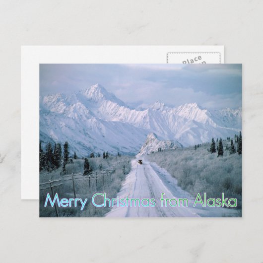 Frohe Weihnachten von Alaska Postcard (Vorne/Hinten)