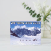 Frohe Weihnachten von Alaska-Postkarte (Stehend Vorderseite)