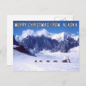 Frohe Weihnachten von Alaska-Postkarte (Vorne/Hinten)