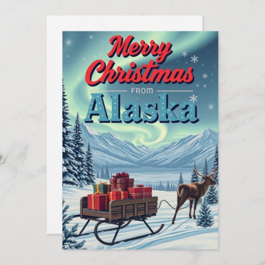 Frohe Weihnachten von Alaska Retro (Vorne/Hinten)