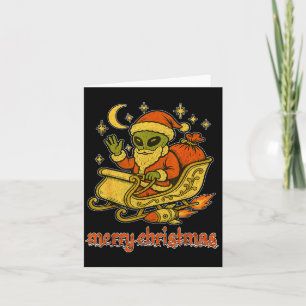 Frohe Weihnachten von Alien-Weihnachtsmann und sei Karte