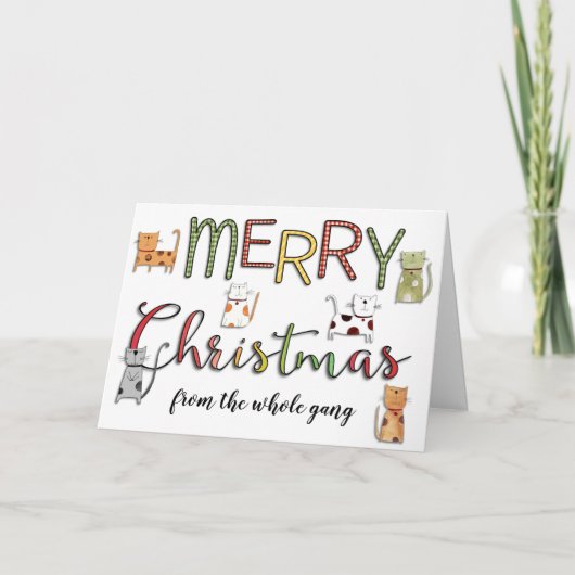 Frohe Weihnachten von All Group Ferienkatzen Karte (Vorderseite)