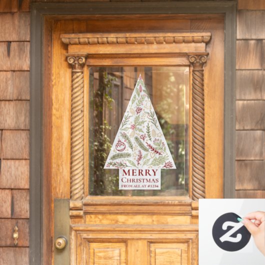 Frohe Weihnachten von allen bei House Number Fensteraufkleber (Haustür)