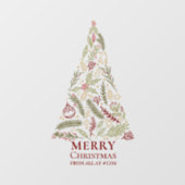 Frohe Weihnachten von allen bei House Number Fensteraufkleber (Blatt)