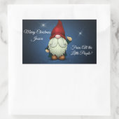 Frohe Weihnachten von allen kleinen Leuten Rechteckiger Aufkleber (Tasche)
