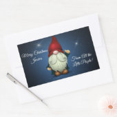 Frohe Weihnachten von allen kleinen Leuten Rechteckiger Aufkleber (Umschlag)