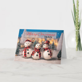 Frohe Weihnachten von allen uns Niedlichen Snowmen