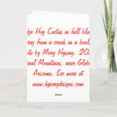 Frohe Weihnachten von Arizona (Rückseite)