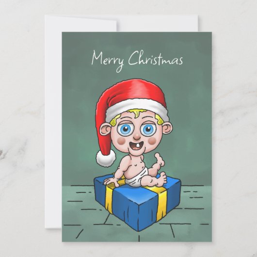 Frohe Weihnachten von Baby Santa (Vorderseite)
