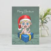 Frohe Weihnachten von Baby Santa (Stehend Vorderseite)
