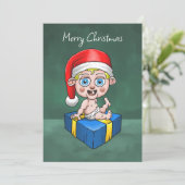 Frohe Weihnachten von Baby Santa (Stehend Vorderseite)