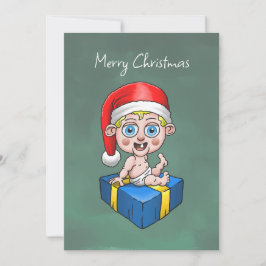 Frohe Weihnachten von Baby Santa Weihnachtskarte