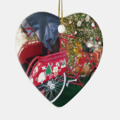 Frohe Weihnachten von Bali Indonesien Keramikornament (Rechts)