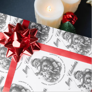 Frohe Weihnachten VON: Benutzerdefinierter Name Vi Geschenkpapier