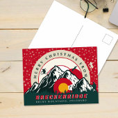 Frohe Weihnachten von Breckenridge Colorado Skiing Postkarte