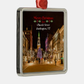 Frohe Weihnachten von Burlington VT, Ornament Aus Metall (Rechts)