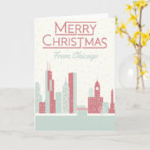 Frohe Weihnachten von Chicago Karte (Gelbe Blume)