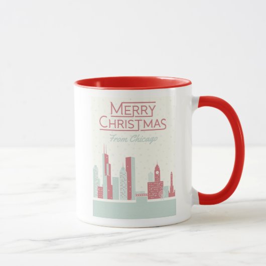 Frohe Weihnachten von Chicago Tasse (Rechts)