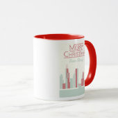 Frohe Weihnachten von Chicago Tasse (VorderseiteRechts)