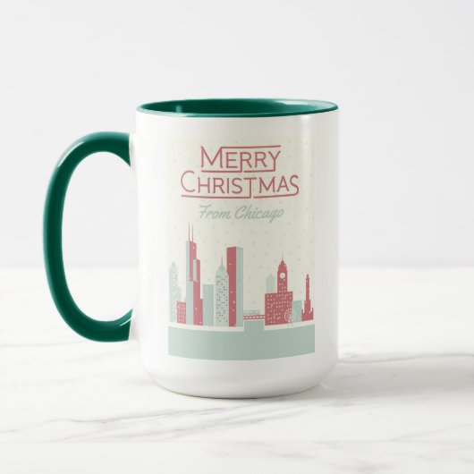 Frohe Weihnachten von Chicago Tasse (Links)