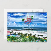 Frohe Weihnachten von Clearwater Beach, Florida Postkarte (Vorne/Hinten)