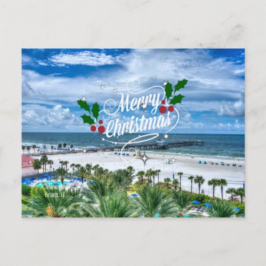 Frohe Weihnachten von Clearwater Beach Postkarte (Vorderseite)