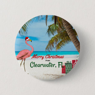 Frohe Weihnachten von Clearwater, FL Button
