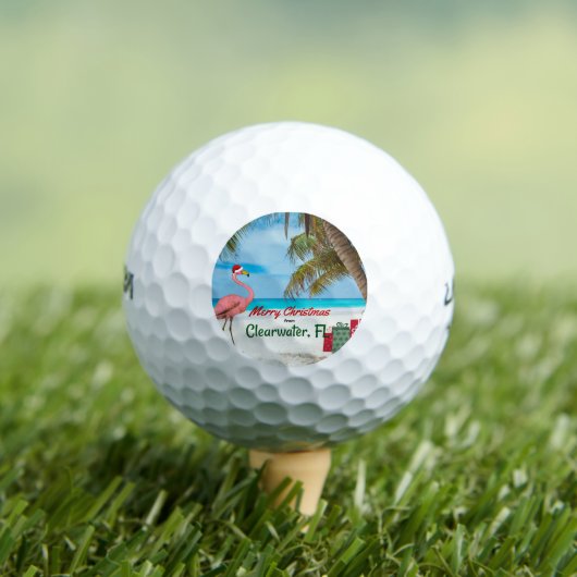 Frohe Weihnachten von Clearwater, FL Golfball (Insitu T-Shirt)
